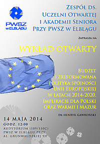 Wykład otwarty w PWSZ w Elblągu