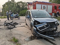 Wymusił pierwszeństwo motocykliście