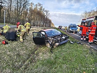 Wypadek na S22. Cztery osoby ranne