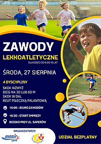 Zawody Lekkoatletyczne dla najmłodszych. Zapisz się!