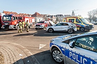 Zderzyli się z wozem strażackim. Utrudnienia na skrzyżowaniu  (aktualizacja)