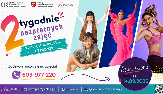 Dwa tygodnie bezpłatnych zajęć w Centrum Tańca PROMYK. Start już 14 września