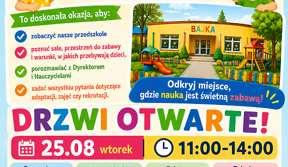 Dzień Otwarty w Przedszkolu Niepublicznym „Bajka” - miejsce, w którym dzieci czują się jak w domu Dzień Otwarty w Przedszkolu Niepublicznym „Bajka” - miejsce, w którym dzieci czują się jak w domu