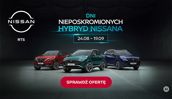 Hybryda, duży rabat i ubezpieczenie za 1% Nissan RTS w Elblągu zaprasza na Dni Nieposkromionych... Hybryda, duży rabat i ubezpieczenie za 1% Nissan RTS w Elblągu zaprasza na Dni Nieposkromionych...
