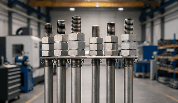 Kotwienie masztów i wież stalowych w betonie - zastosowanie prętów gwintowanych