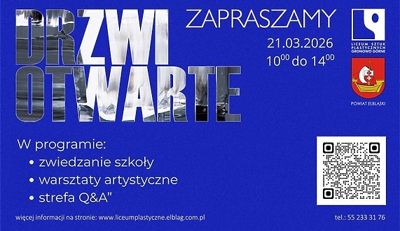 Otwórz drzwi do świata sztuki - Dzień Otwarty w Liceum Sztuk Plastycznych w Gronowie Górnym