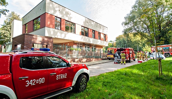 Pożar w placówce przy Mazurskiej. Ewakuacja wychowanków i pracowników