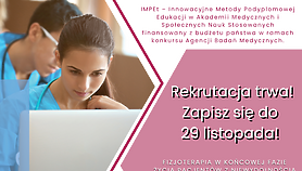 Bezpłatne studia podyplomowe z fizjoterapii oddechowej - trwają zapisy Bezpłatne studia podyplomowe z fizjoterapii oddechowej - trwają zapisy