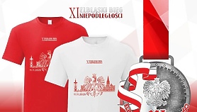 Unikatowa koszulka i medal Biegu Niepodległości
