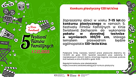 Konkurs plastyczny 130 lat kina w ramach 5. Festiwalu Filmów Familijnych w Kinie Światowid