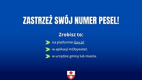Mieszkańcu, zastrzeż swój numer pesel!