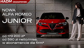 Nowa Alfa Romeo Junior już od 590 zł netto/mies.*- elegancja, technologia i ekologia w jednym!