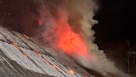 Pożar domu w Suchaczu