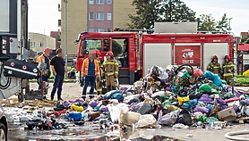 Pożar śmieciarki Pożar śmieciarki