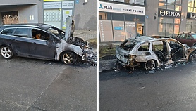 Spłonęły dwa auta