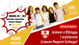 Stypendium „Jestem z Elbląga” - ucz się bezpłatnie w Międzynarodowym Liceum Regent College Stypendium „Jestem z Elbląga” - ucz się bezpłatnie w Międzynarodowym Liceum Regent College