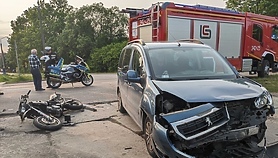 Wymusił pierwszeństwo motocykliście