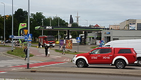 Strażacy interweniowali na stacji paliw