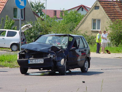 Stłuczka na Ogólnej. (Czerwiec 2002)