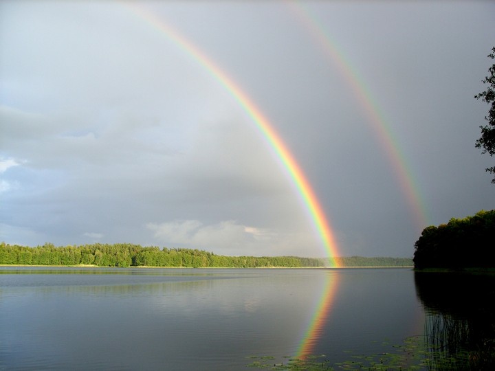 Po burzy tęcza wyszła z jeziora (Ruda Woda) (Wrzesień 2010)