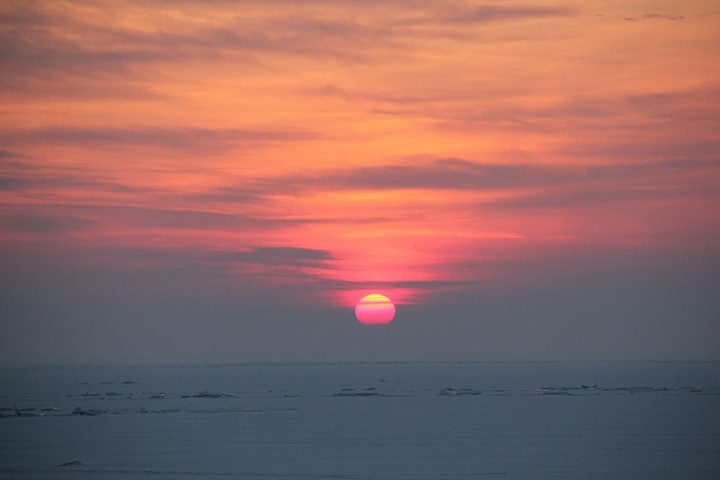 Zachód Słońca nad Zalewem w Kadynach (Marzec 2011)
