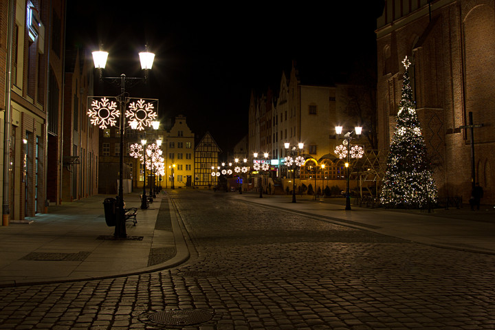 Stare miasto wieczorową porą