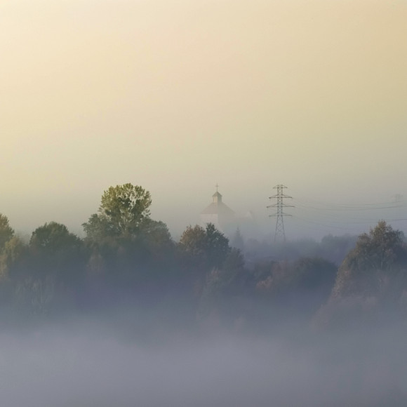 Kościół. Widok z Góry Chrobrego.