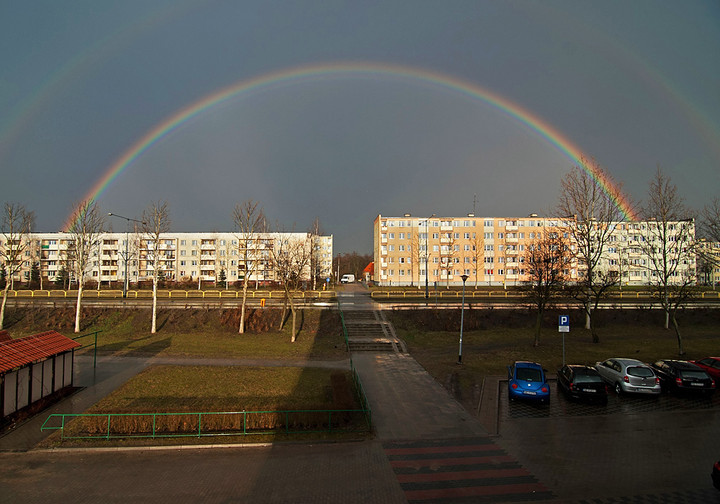 Krajobraz z tęczą. (Kwiecień 2013)