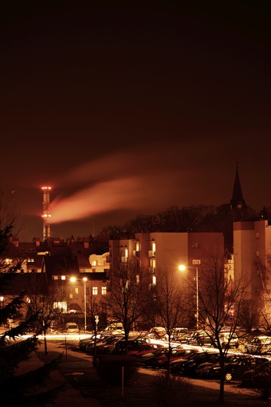 Mroźny wieczór nad Kolonią Pangritz:)