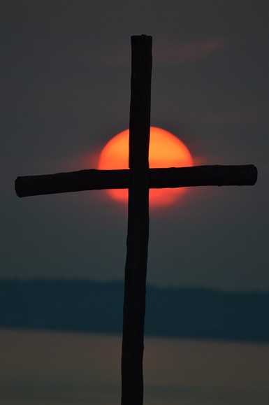 Krzyż JPII nad Zalewem Wiślanym w Tolkmicku (Sierpień 2015)