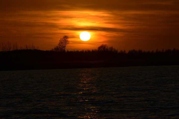 Zachód słońca nad Zalewem Wiślanym (Grudzień 2015)
