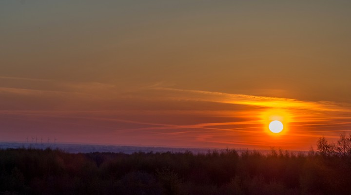 Zachód nad Modrzewiną (Maj 2017)