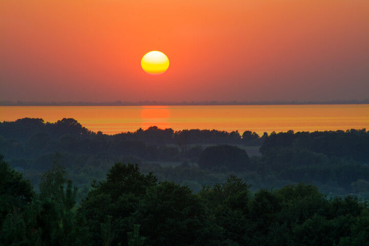 Wieczór nad Zalewem Wiślanym