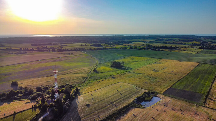 Widok z Milejewa na Zalew Wiślany (Czerwiec 2021)