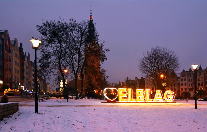 Zima w Elblągu.