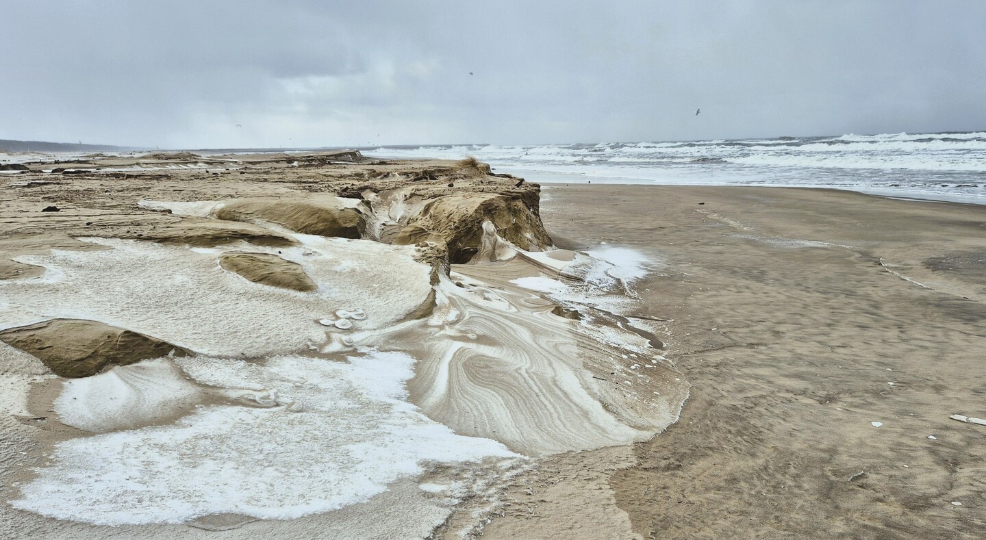 Plaża malowana zimą