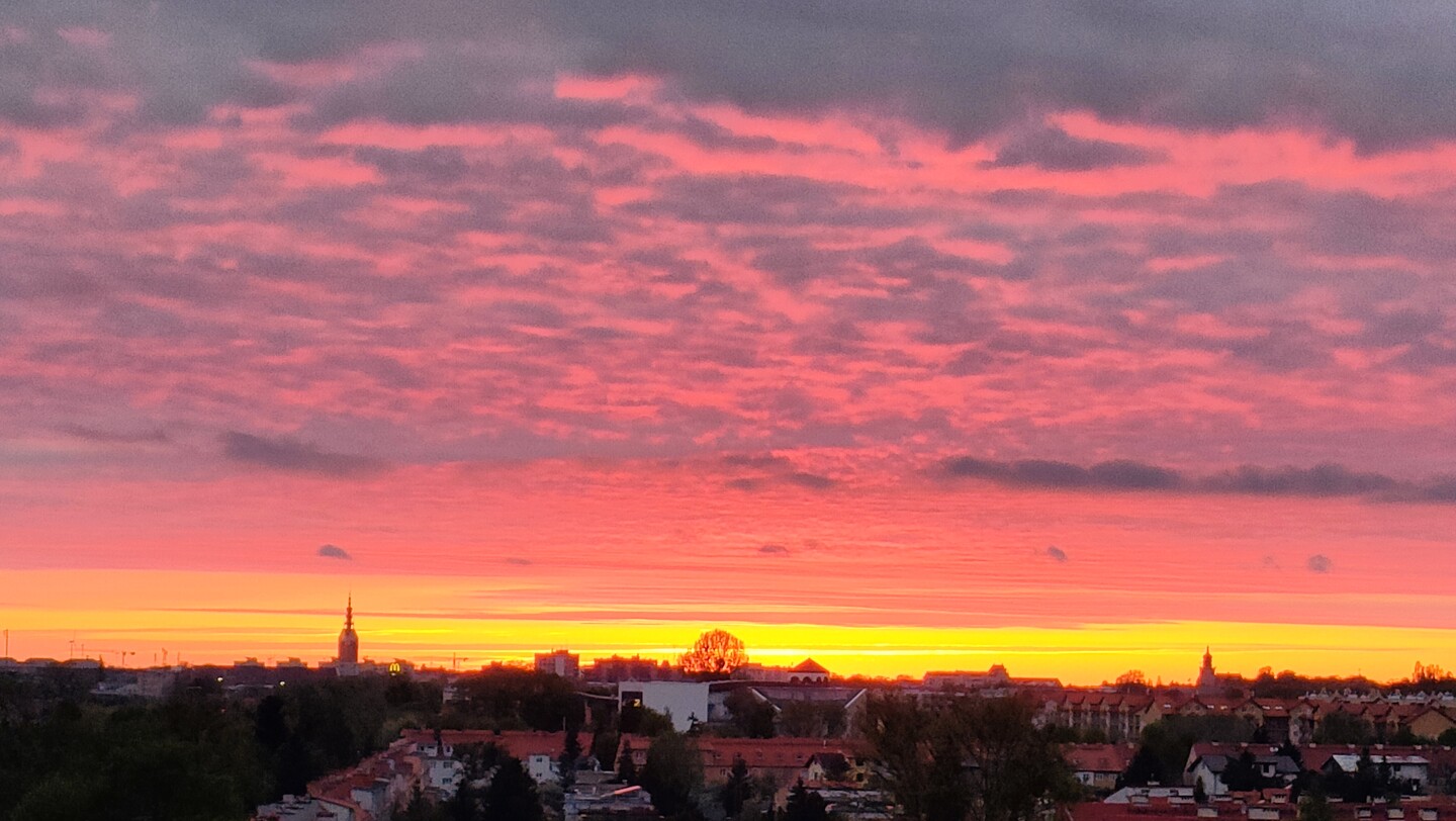 Majowy zachód słońca