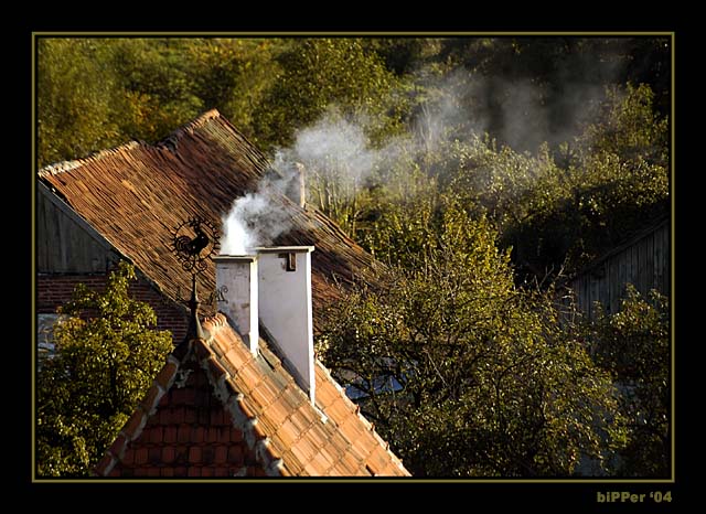 Dom z przestrzelonym kogutem