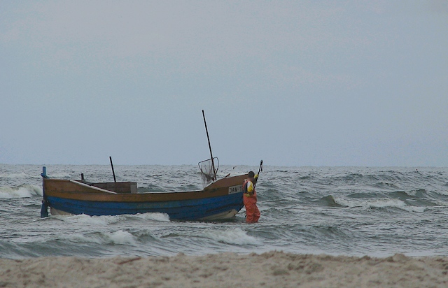 Praca w morzu. (Wrzesień 2006)