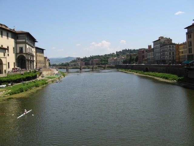 Nad rzeką Arno we Florencji (Lipiec 2007)