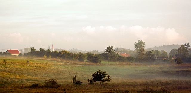 Łęcze w porannej mgle. (Październik 2007)