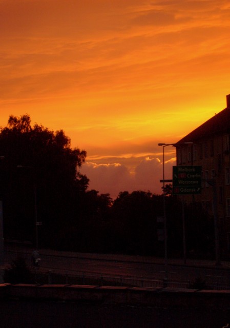 Zachod slonca nad Elblągiem