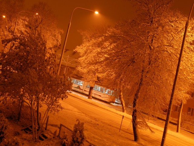 ostatni tramwaj z petli przy Druskiej