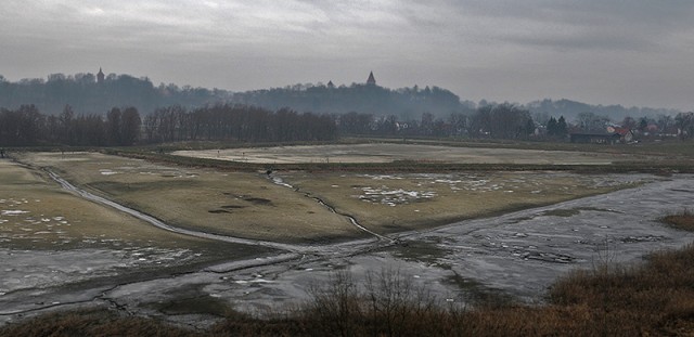 bezwodne rybne stawy w Pasłęku (Styczeń 2008)