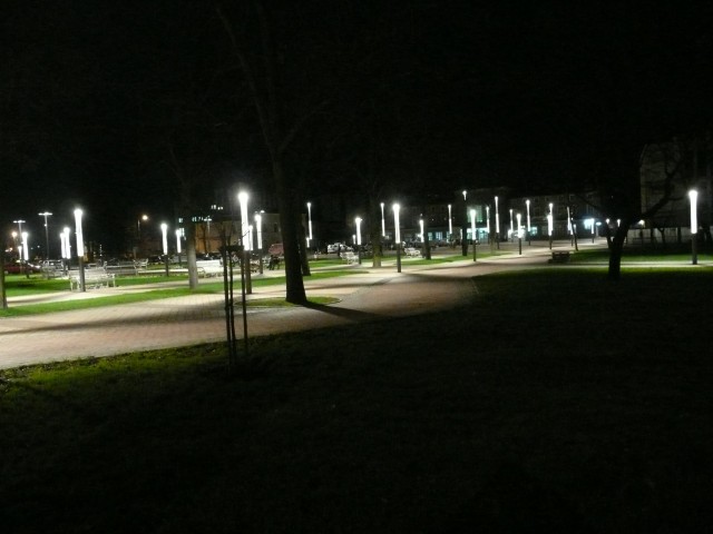 nocne widzenie - Plac Dworcowy Elbląg