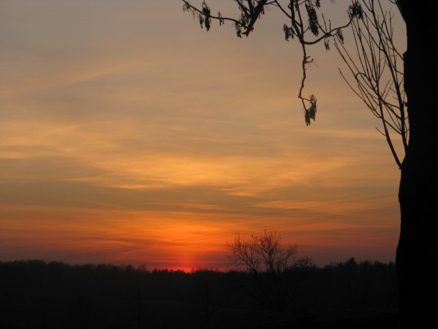 Zachód słońca na Warmii (Kwiecień 2009)