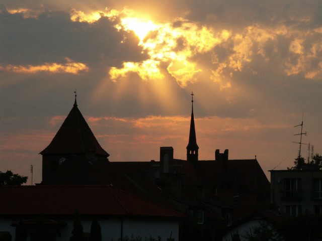 Zachód słońca nad Tolkmickiem