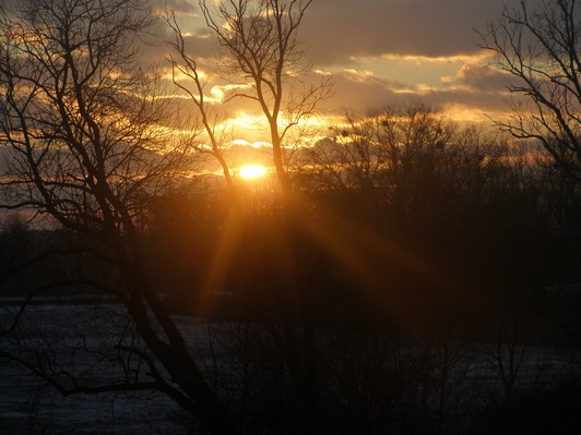 Taki jest zachód słońca w Rzecznej. (Grudzień 2009)