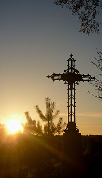 Krzyż przy drodze do Fromborka. (Maj 2010)