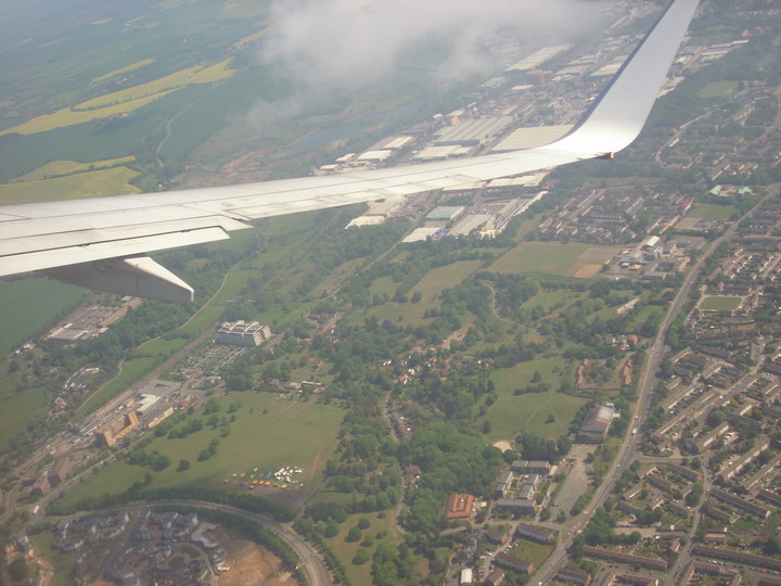 widok z lotu samolotem